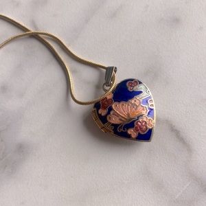 Snake chain heart locket 18K Gold Plated